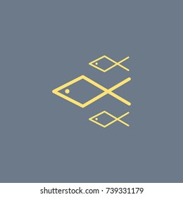 Useful Vector Icon of Fish. Eps-10