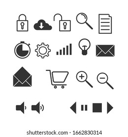 Colección de iconos web útiles. - Vector.