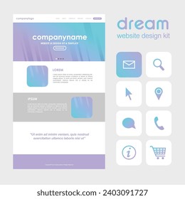 Useful website layout template and design kits
