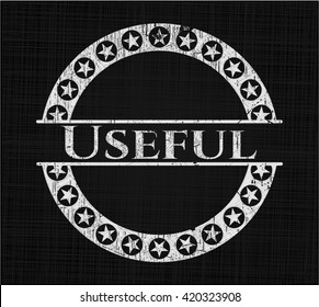 Useful written with chalkboard texture