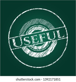 Useful written on a chalkboard. Vector Illustration. Detailed.