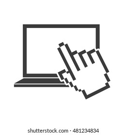 usefull app for laptop vector illustration design