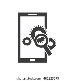 usefull app for smartphone vector illustration design