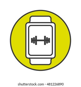 usefull app for smartwatch vector illustration design
