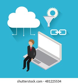 usefull for laptop isometric icons vector illustration design