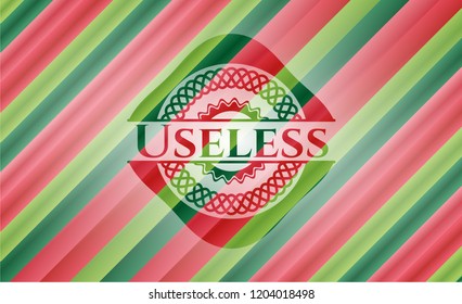 Useless christmas colors style badge.