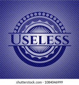  Useless emblem with denim texture
