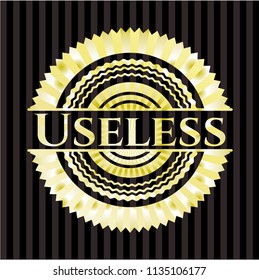 Useless gold badge or emblem