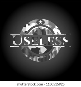 Useless on grey camouflage pattern