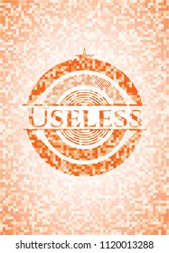 Useless orange mosaic emblem