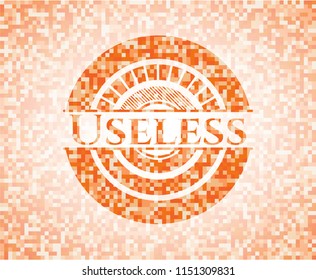 Useless orange mosaic emblem
