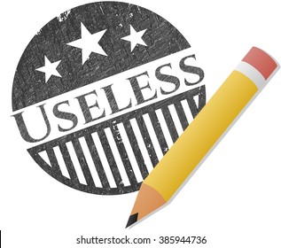 Useless pencil strokes emblem