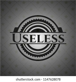 Useless retro style black emblem