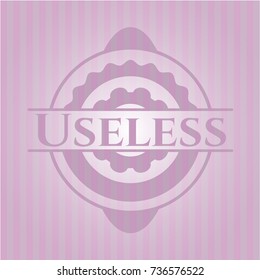 Useless retro style pink emblem