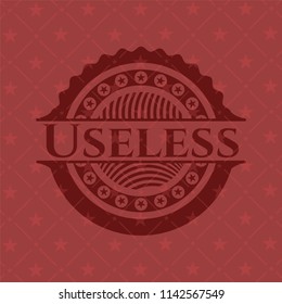 Useless retro style red emblem