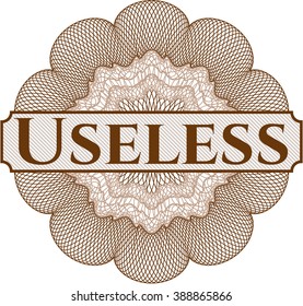Useless rosette or money style emblem