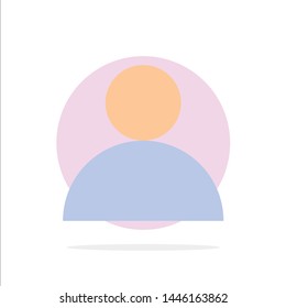 User Abstract Circle Background Flat color Icon