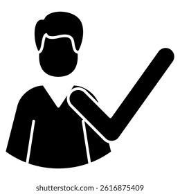User Acceptance icon represented by User Acceptance symbol Black Filled style.