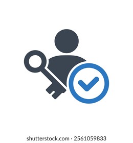 User Access Icon On White Background