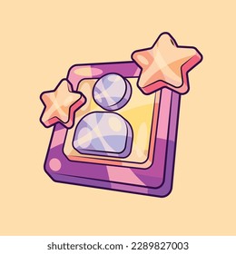 Avatar de cuenta de usuario con vector de ilustración de clasificación de formas de estrella