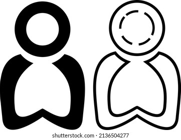 avatar de cuenta de usuario, con dos diseños diferentes
