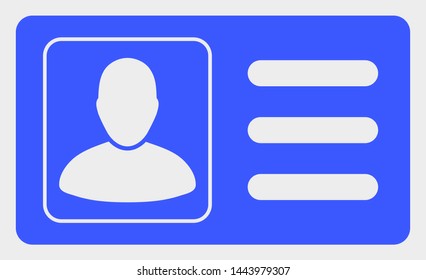 User Account Card vector illustration. A flat illustration design of User Account Card icon on a white background.