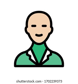user account flat color icon  