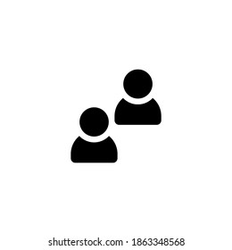 User Account Friend UI glyph style icon - vector