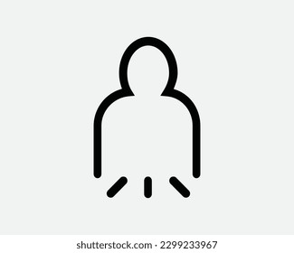 User Account Human Person Stick Figure Black and White Line Icon Sign Symbol Vector Artwork Clipart Illustration