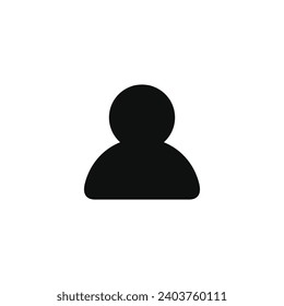 User account icon isolated on white background