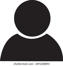 user account icon. Man vector on white background..eps