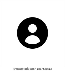 Icono de cuenta de usuario en fondo blanco