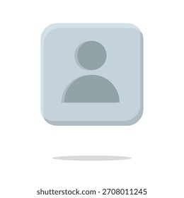 Ícone de conta de usuário. Símbolo do perfil. Vetor de avatar da pessoa. Emblema do membro de identidade.