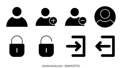 Conjunto de iconos de usuario y Cuenta para interfaz de usuario