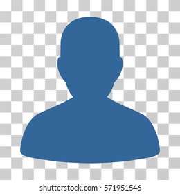 User Account icon. Vector illustration style is flat iconic symbol, cobalt color, transparent background. Designed for web and software interfaces.
