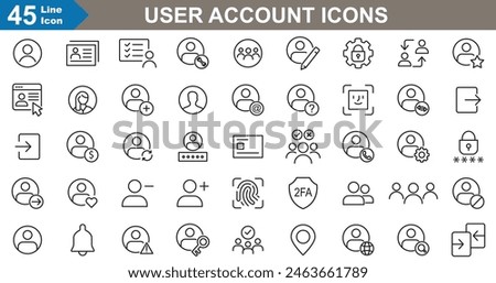 User account Icons set vector illustrator.