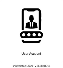 Concepto de icono de cuenta de usuario y bloqueo