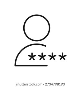 User Account Login With Password Dots Icon