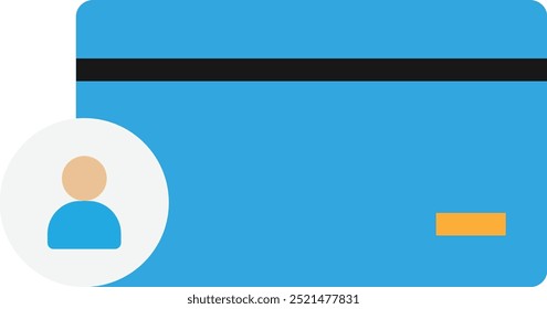 Benutzerkonto Zahlung Symbol Vektorgrafik flach