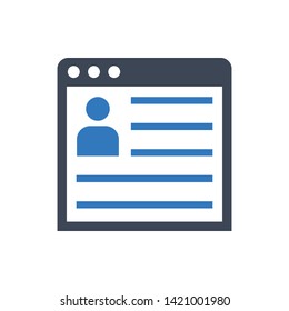 User, account, profile, resume Icon