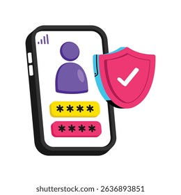 User Account Protection Vector style icon. Eps 10 file