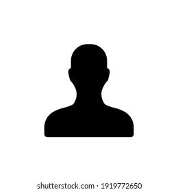 User account sign line icon in black. Avatar symbol. Illustration on white background. Trendy modern profile sign in flat style, for app, graphic design, web, site, ui, ux, mobile. Vector EPS 10