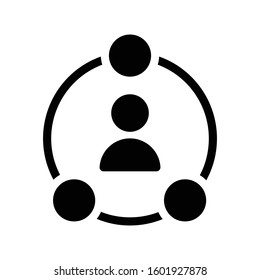 user account vector glyph flat icon 