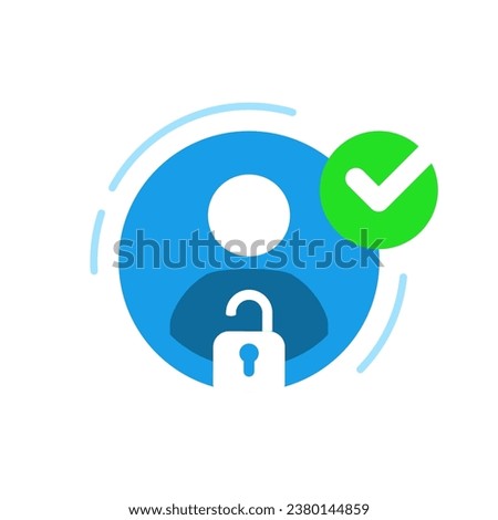 user account verification successful concept illustration flat design vector. modern graphic element for landing page, ui, infographic, icon
