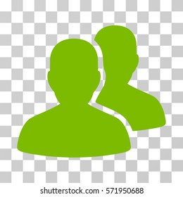 User Accounts icon. Vector illustration style is flat iconic symbol, eco green color, transparent background. Designed for web and software interfaces.