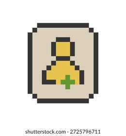 usuário adicionar amigo símbolo pixel art