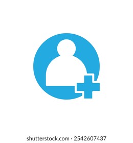 El usuario agrega el signo del Vector blanco y negro del icono