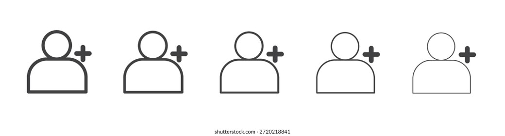 El usuario agrega el diseño del icono, logotipo, App, UI. Ilustración vectorial, EPS