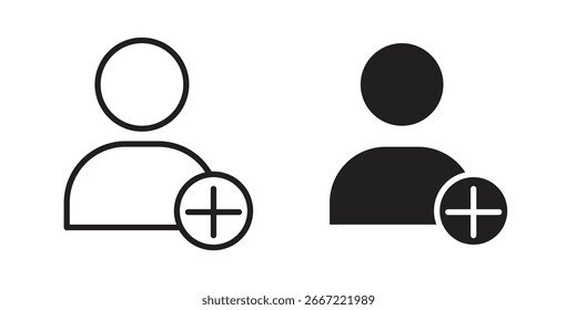 Ícone de adição de usuário. fazer doodle de vetores gráficos