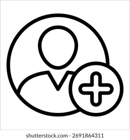 Elemento Ícone De Adição Do Usuário Para Design